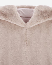 [PRIVATE] FAUX FUR LAON HOODED MAXI VEST