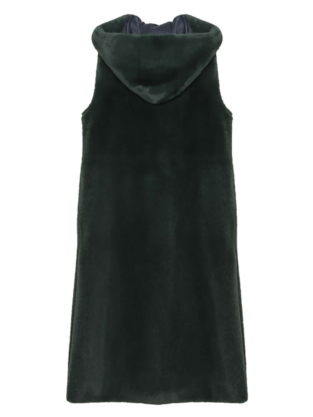 [REFURB] FAUX FUR LAON HOODED MAXI VEST