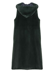 [REFURB] FAUX FUR LAON HOODED MAXI VEST