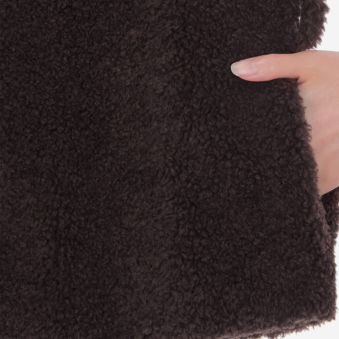 WOMEN'S FAUX FUR PETER BELTED VEST