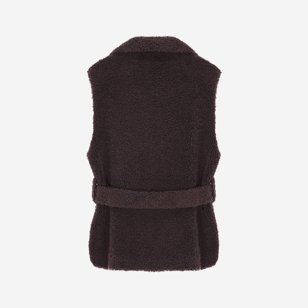 WOMEN'S FAUX FUR PETER BELTED VEST