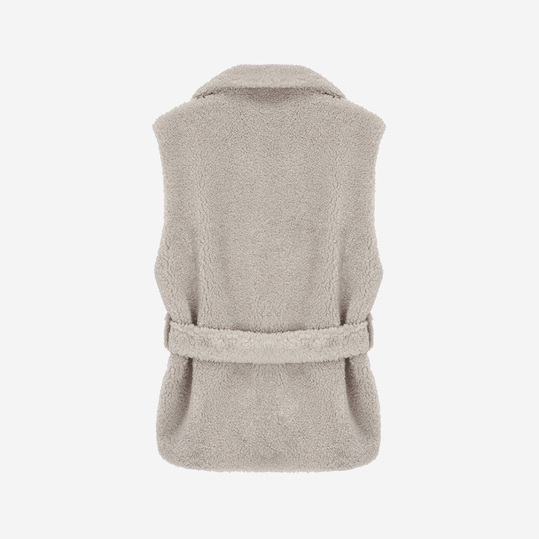 WOMEN'S FAUX FUR PETER BELTED VEST