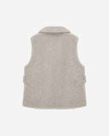 WOMEN'S FAUX FUR PETER BELTED VEST