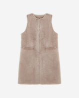 WOMEN'S FAUX FUR MRD LAON DRAWSTRING VEST