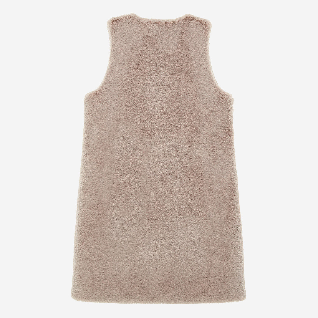 WOMEN'S FAUX FUR MRD LAON DRAWSTRING VEST
