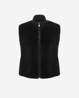 WOMEN'S FAUX FUR SOU HIGH-NECK VEST