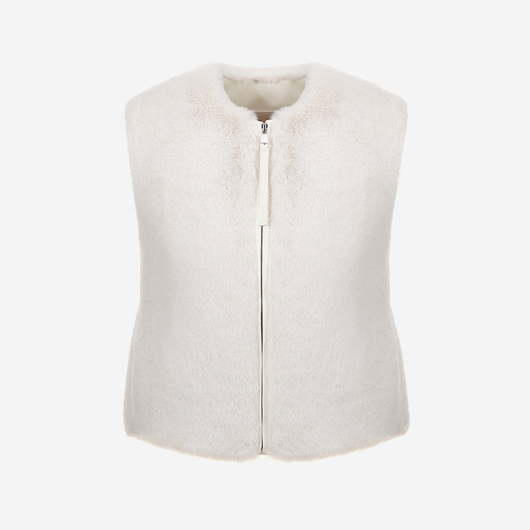 WOMEN'S FAUX FUR SOURCE VEST