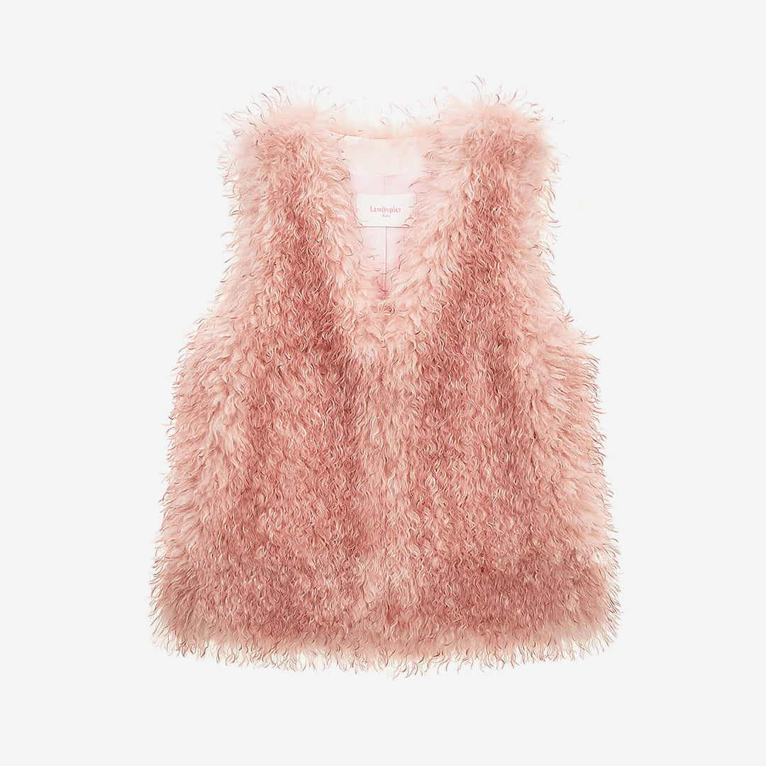 WOMEN'S FAUX FUR MORI MG V-NECK VEST