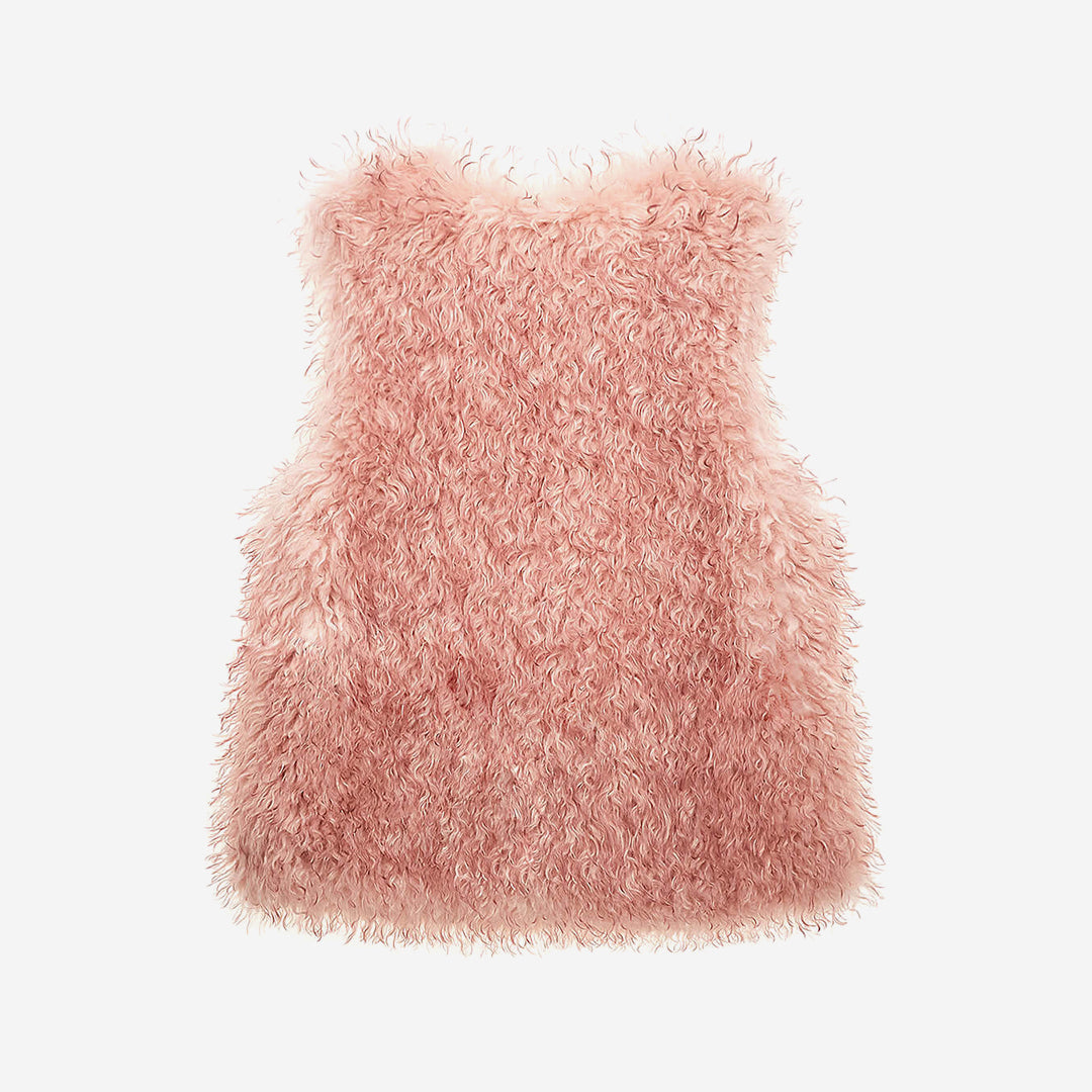 WOMEN'S FAUX FUR MORI MG V-NECK VEST