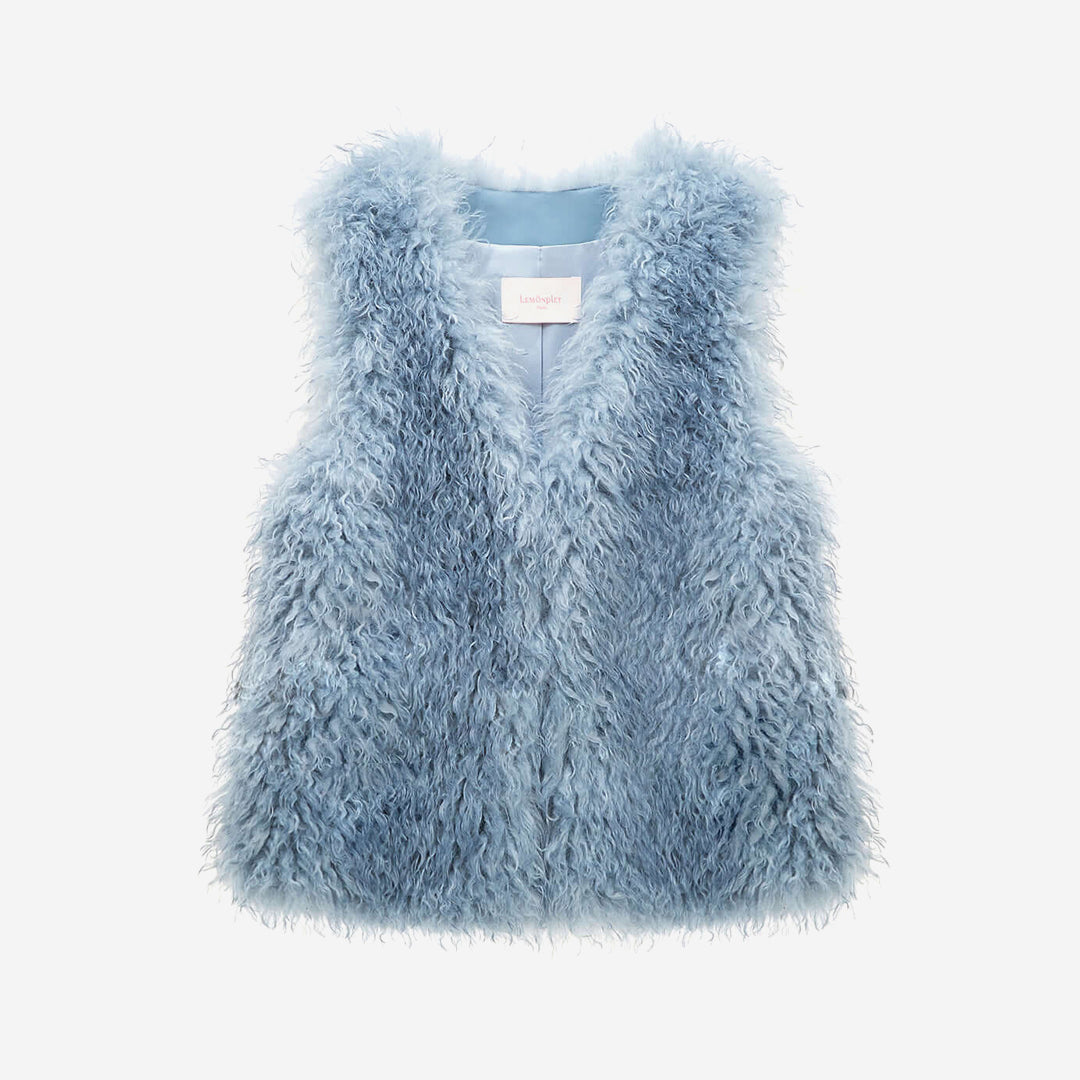 WOMEN'S FAUX FUR MORI MG V-NECK VEST