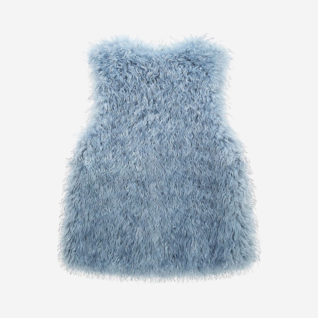WOMEN'S FAUX FUR MORI MG V-NECK VEST