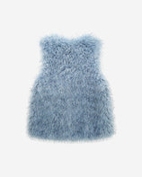 WOMEN'S FAUX FUR MORI MG V-NECK VEST