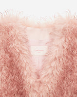 WOMEN'S FAUX FUR KUN MG V-NECK VEST