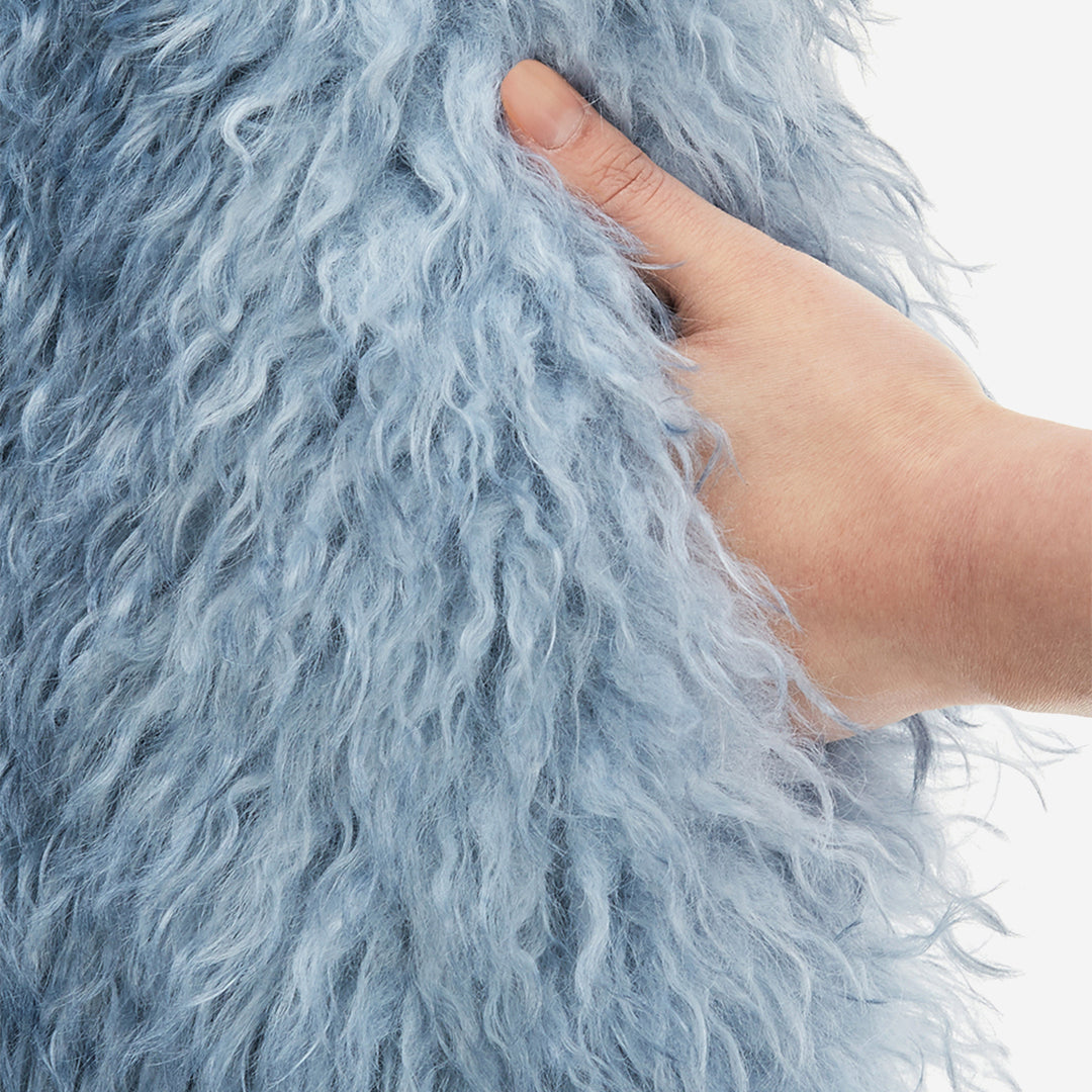 WOMEN'S FAUX FUR KUN MG V-NECK VEST