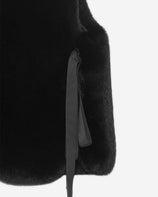 [PRIVATE] WOMEN'S FAUX FUR TIED KITTEN RIBBON VEST