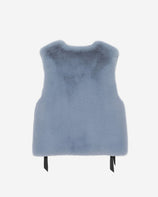 [PRIVATE] WOMEN'S FAUX FUR TIED KITTEN RIBBON VEST