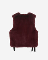 [PRIVATE] WOMEN'S FAUX FUR TIED KITTEN RIBBON VEST