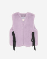 [PRIVATE] WOMEN'S FAUX FUR TIED KITTEN RIBBON VEST