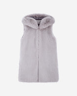 WOMEN'S FAUX FUR CUPID HOODED VEST