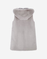 WOMEN'S FAUX FUR CUPID HOODED VEST