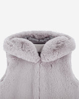 WOMEN'S FAUX FUR CUPID HOODED VEST