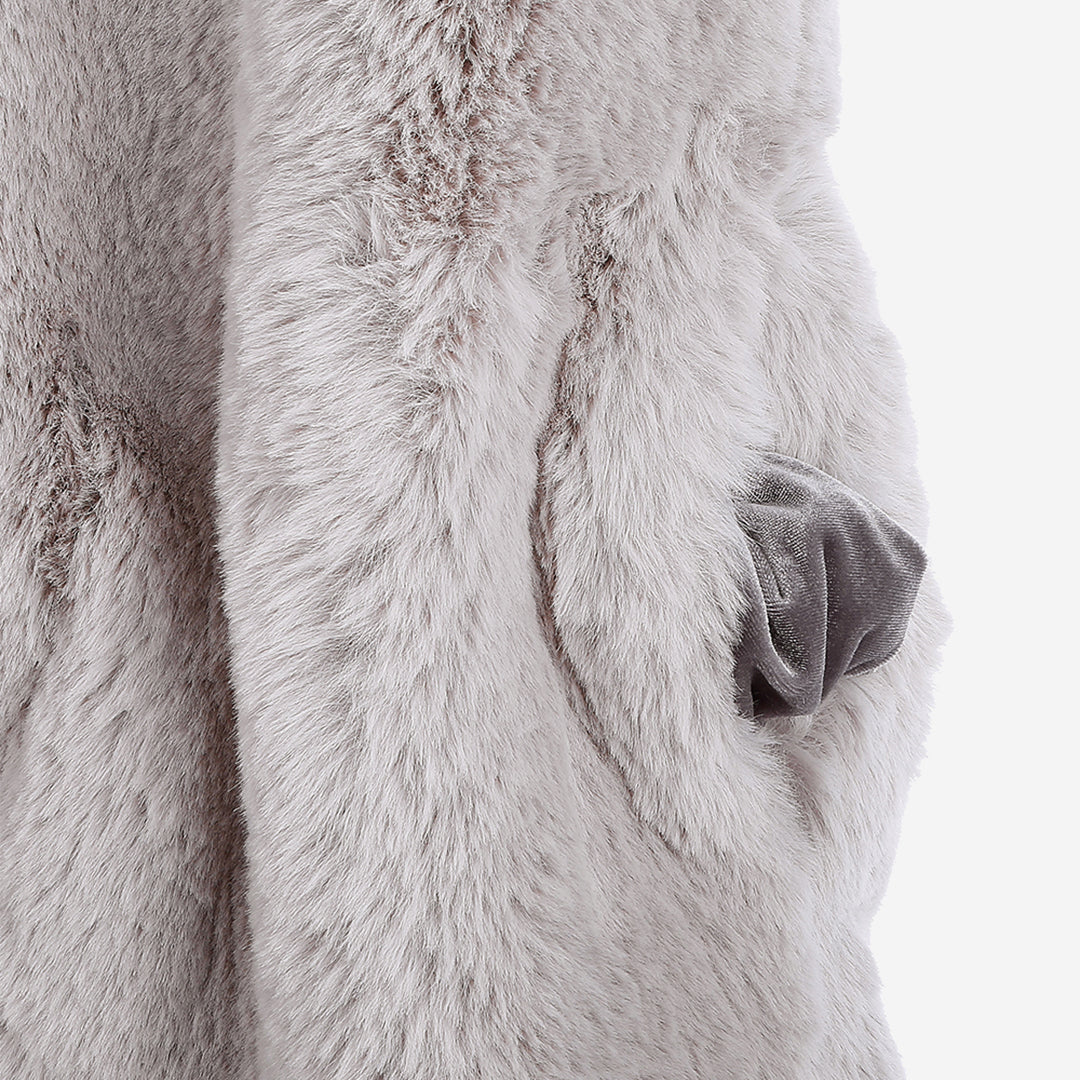 WOMEN'S FAUX FUR CUPID HOODED VEST