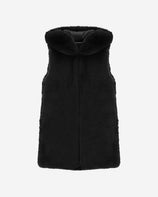 WOMEN'S FAUX FUR CUPID HOODED VEST