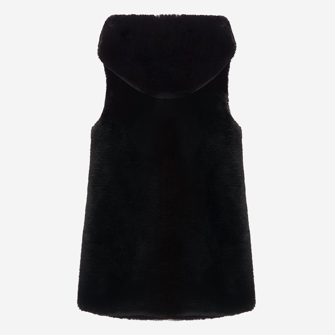 WOMEN'S FAUX FUR CUPID HOODED VEST