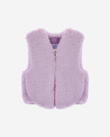 WOMEN'S FAUX FUR MINI KITTEN V-NECK VEST