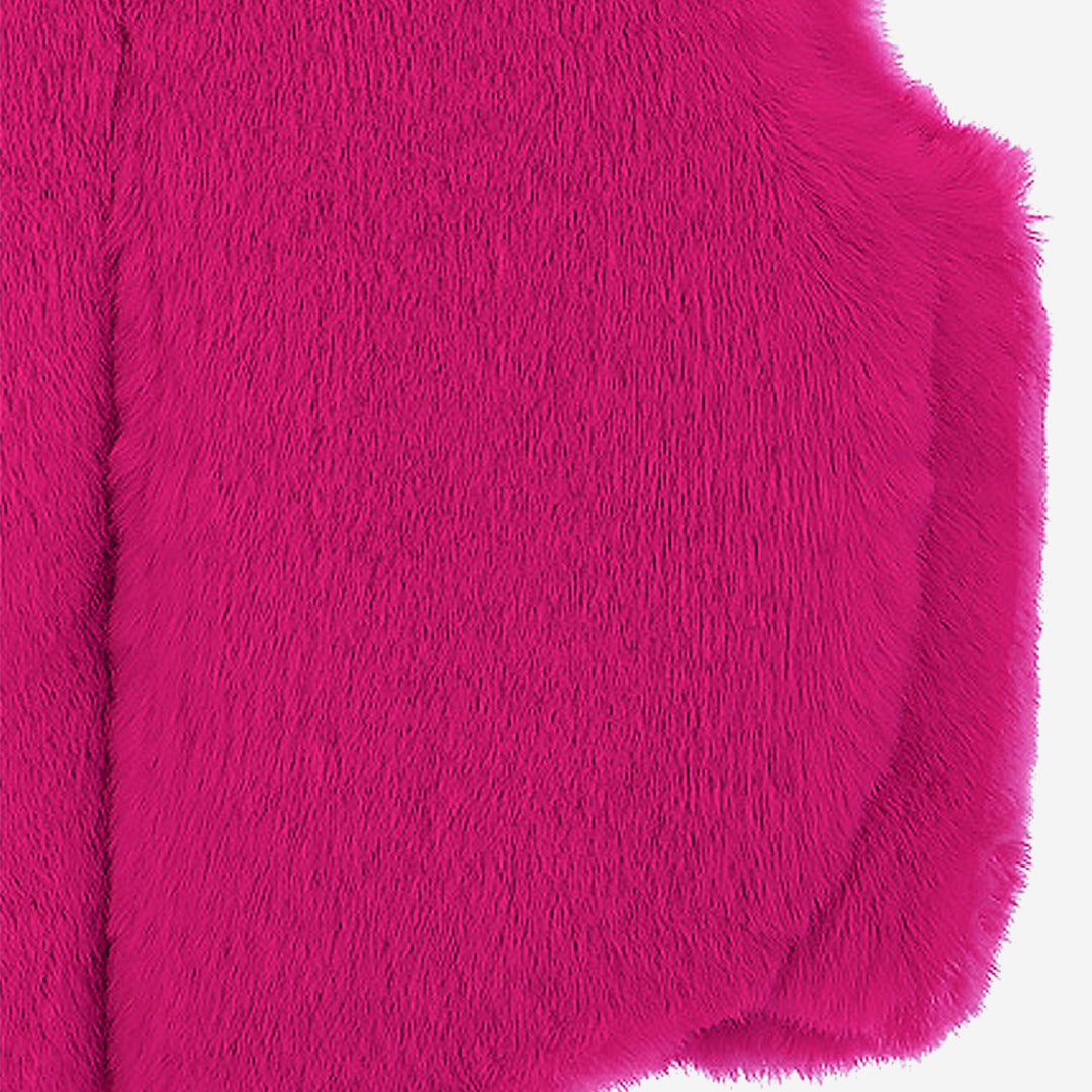 WOMEN'S FAUX FUR MINI KITTEN V-NECK VEST