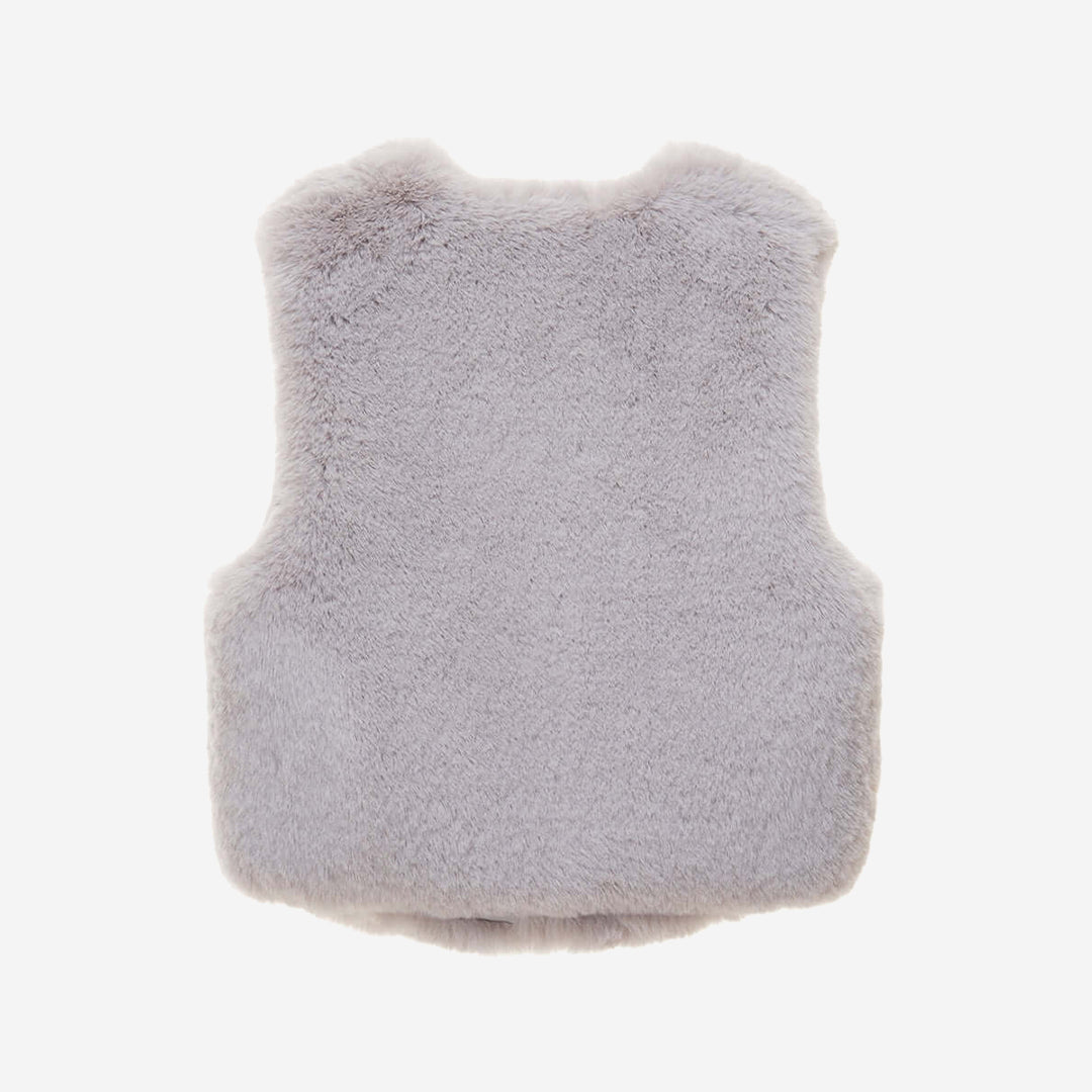 WOMEN'S FAUX FUR MINI KITTEN V-NECK VEST