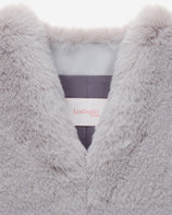 WOMEN'S FAUX FUR MINI KITTEN V-NECK VEST