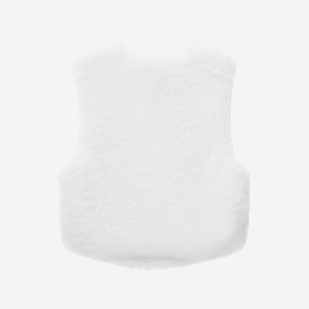 WOMEN'S FAUX FUR MINI KITTEN V-NECK VEST