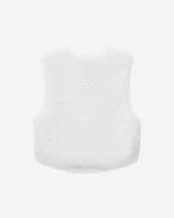 WOMEN'S FAUX FUR MINI KITTEN V-NECK VEST