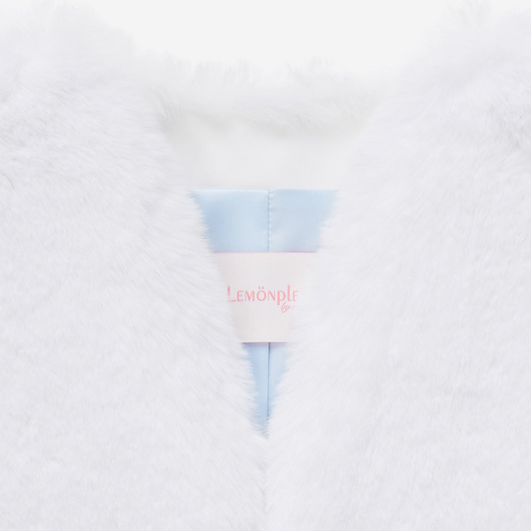 WOMEN'S FAUX FUR MINI KITTEN V-NECK VEST
