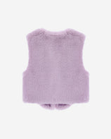 WOMEN'S FAUX FUR MINI KITTEN V-NECK VEST