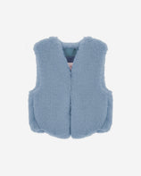WOMEN'S FAUX FUR MINI KITTEN V-NECK VEST