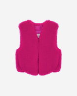 WOMEN'S FAUX FUR MINI KITTEN V-NECK VEST