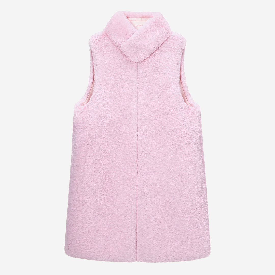 WOMEN'S FAUX FUR KUN MIDI VEST