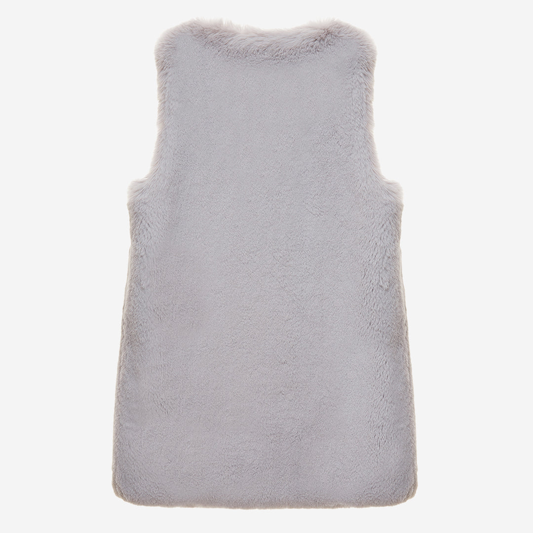 WOMEN'S FAUX FUR KUN MIDI VEST