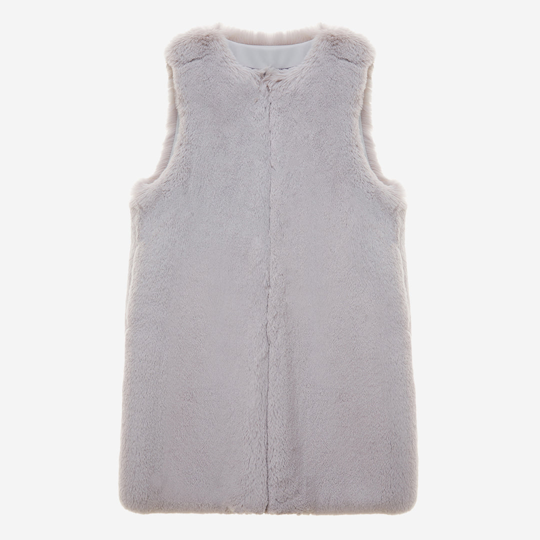 WOMEN'S FAUX FUR KUN MIDI VEST